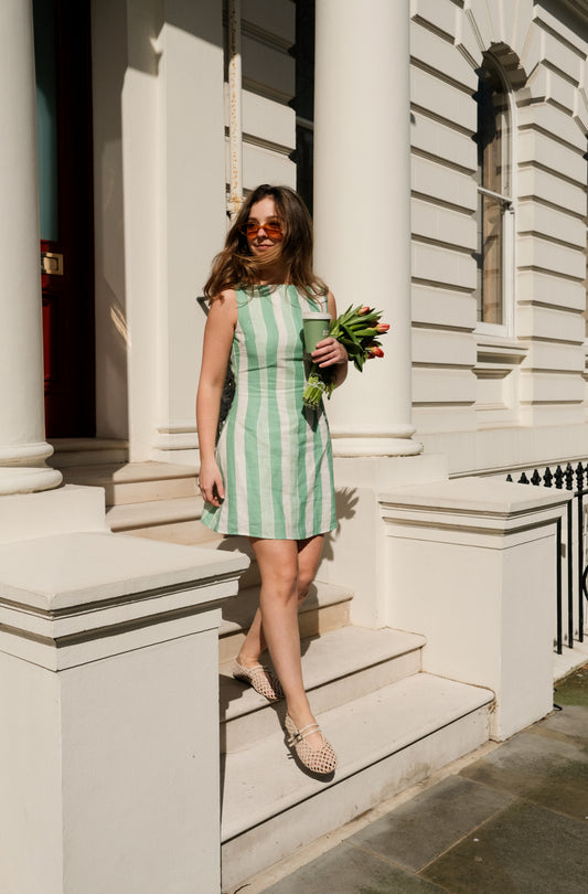 La Plage Stripe Linen Dress