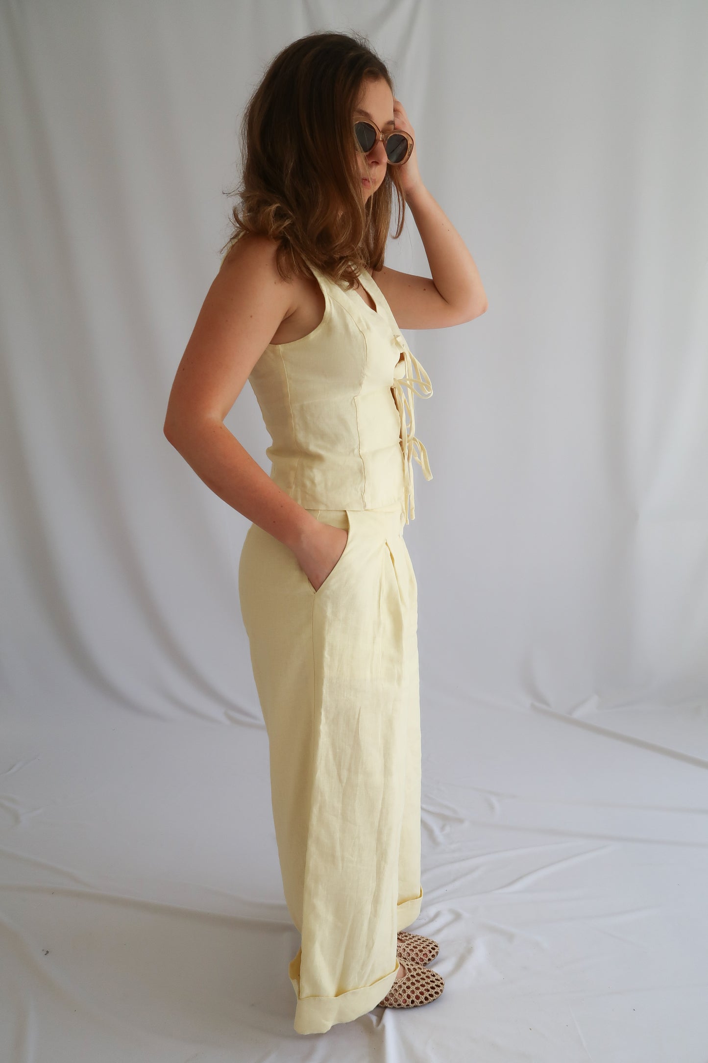 biarritz linen trousers