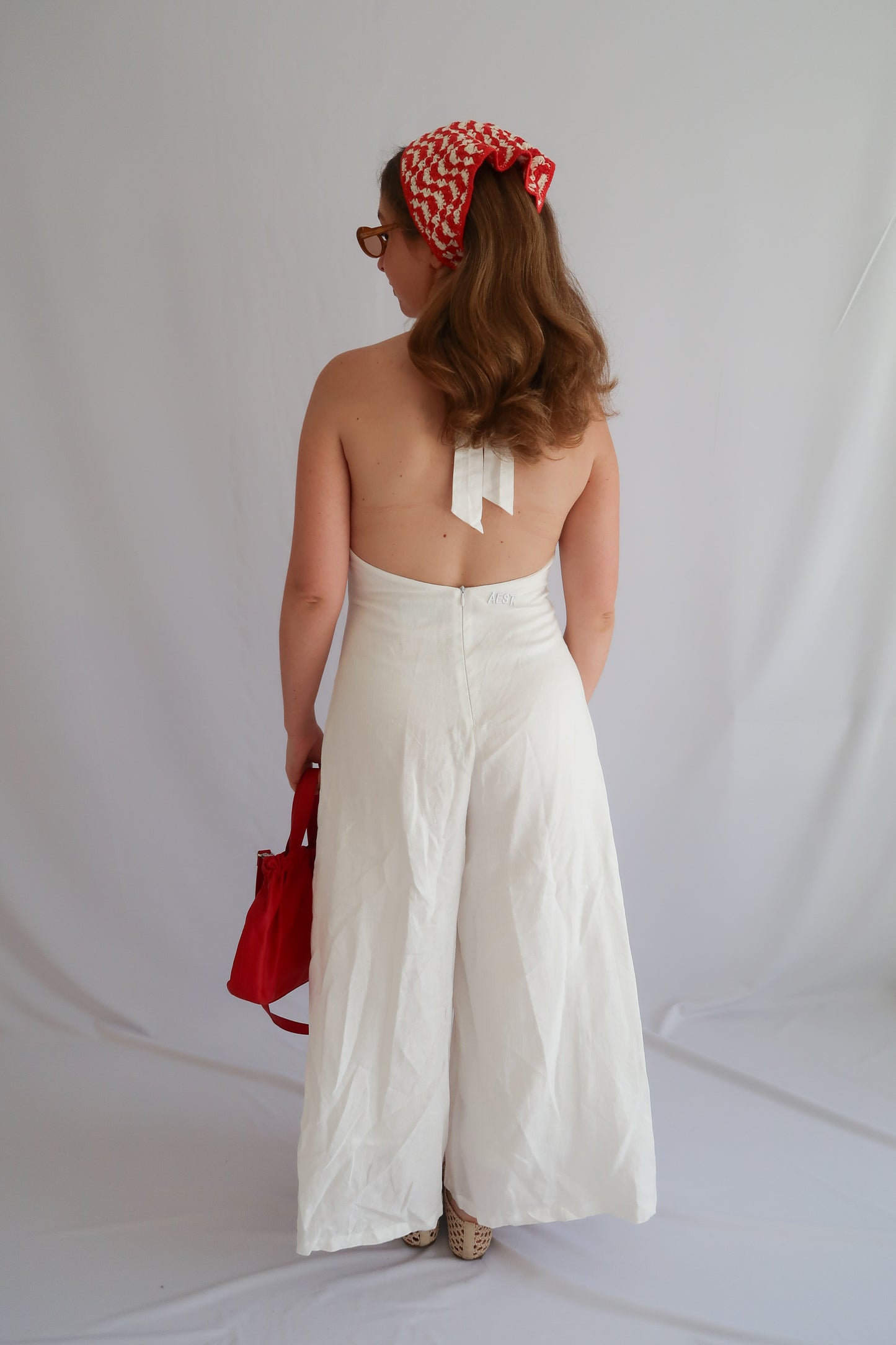 azur linen jumpsuit