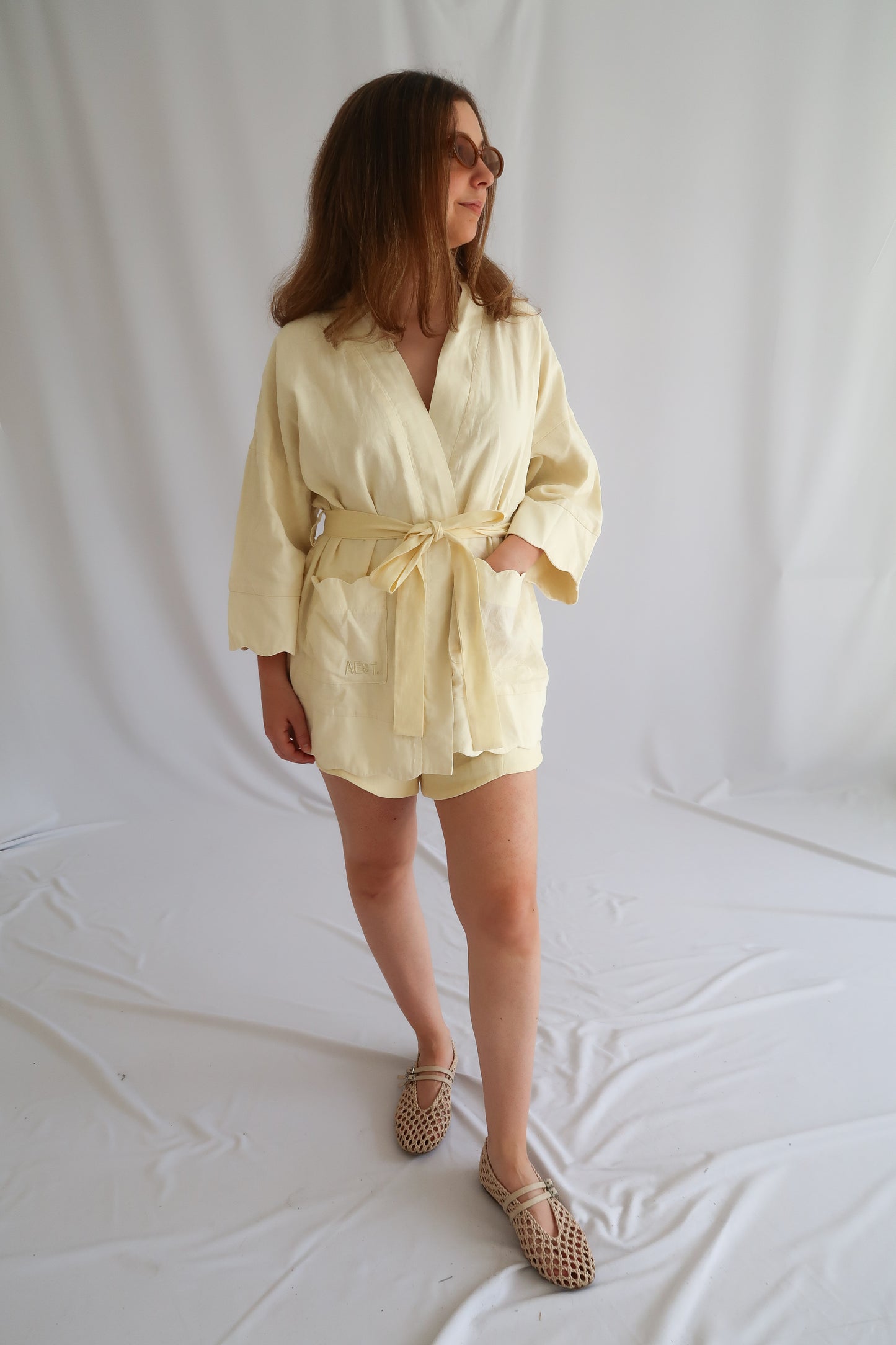 la mer linen robe