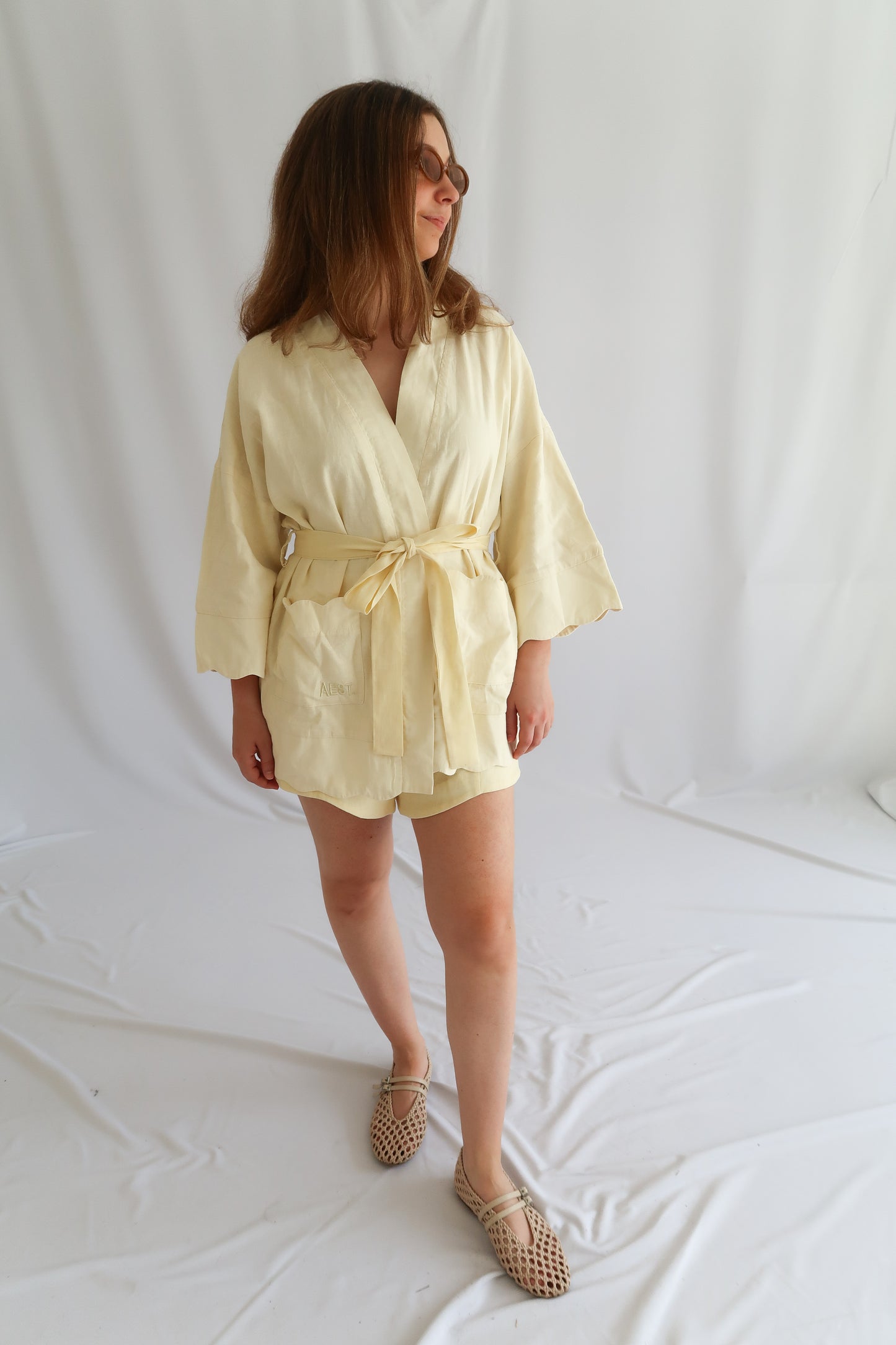 la mer linen robe