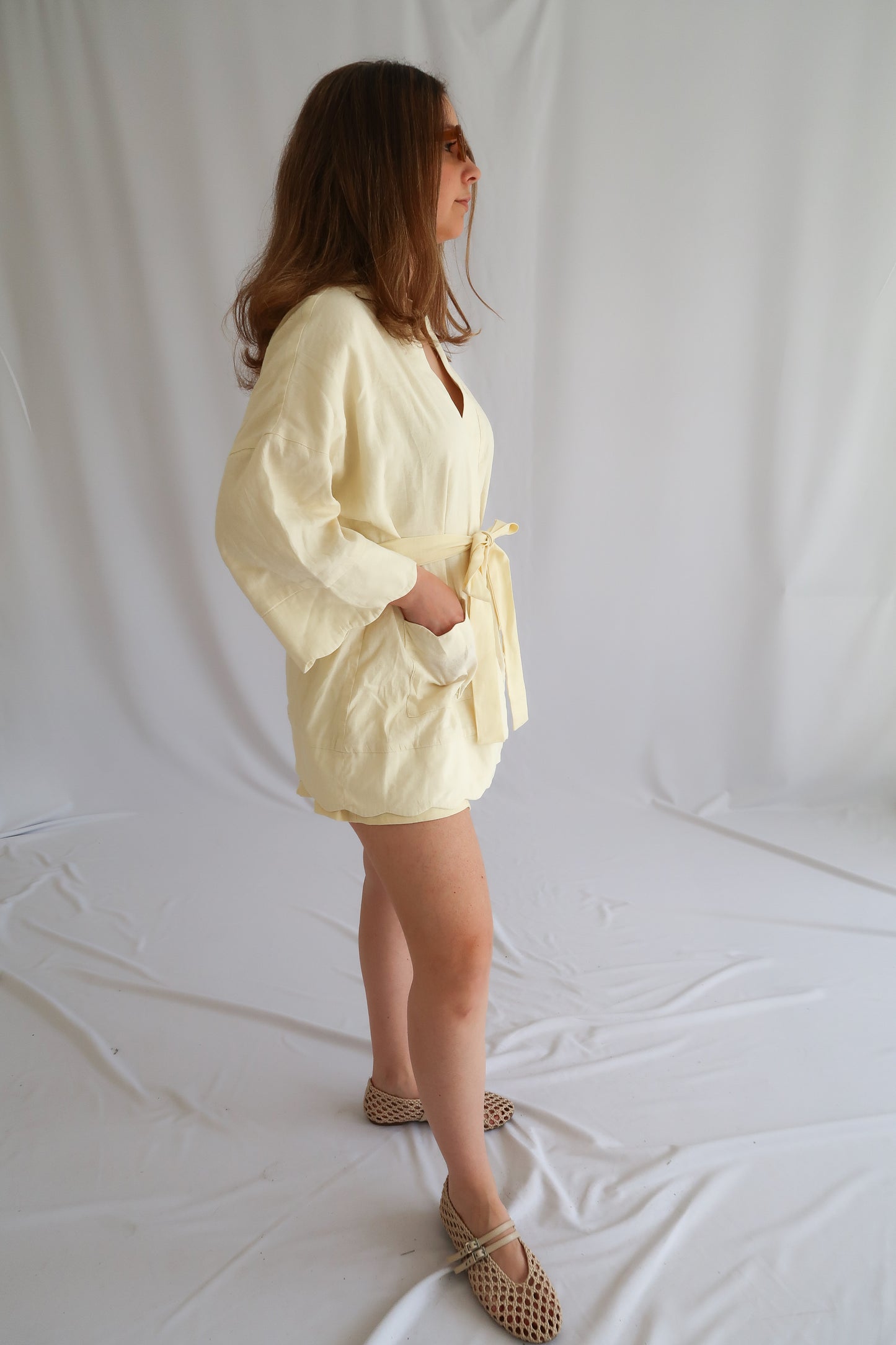 la mer linen robe