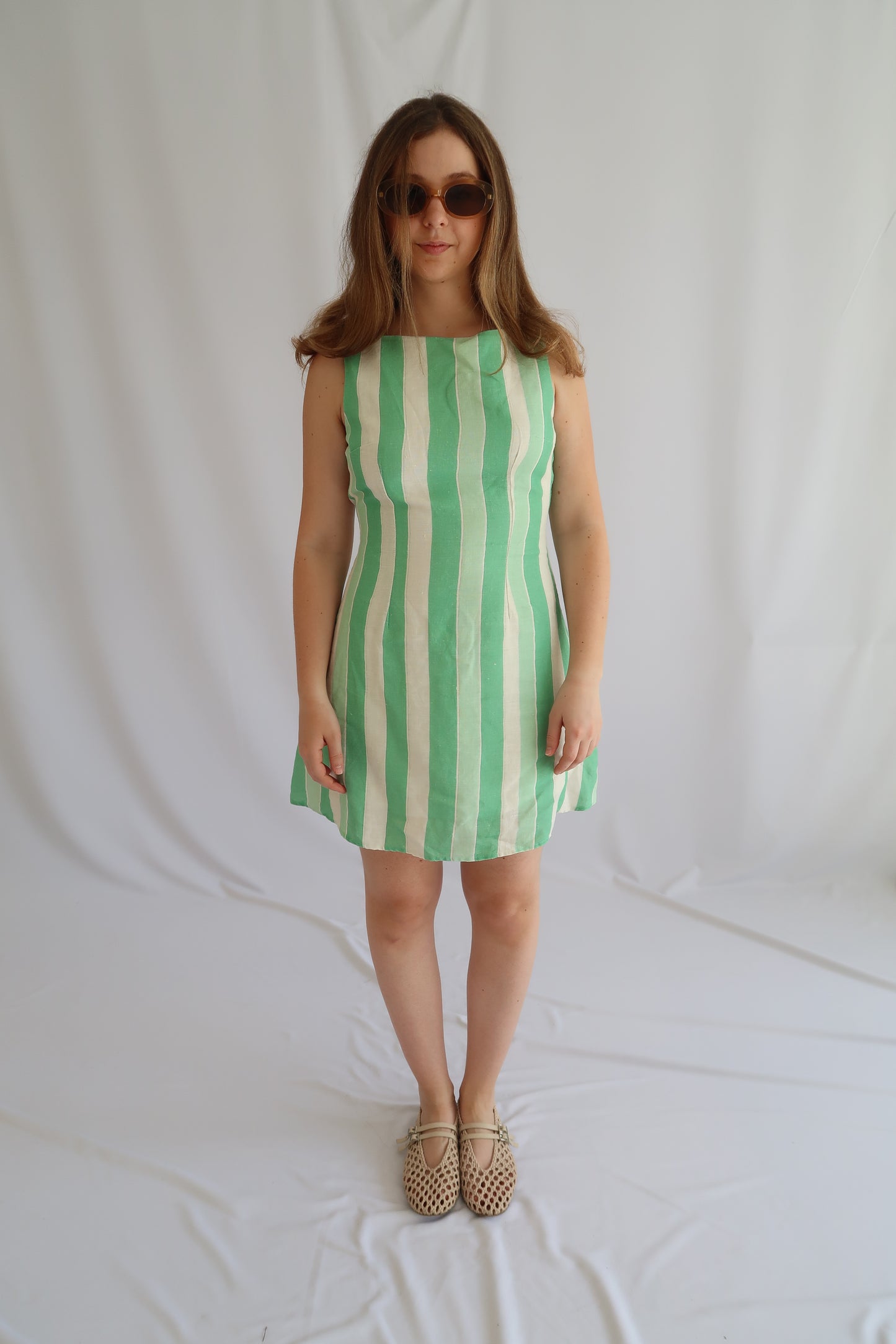 la plage stripe linen dress