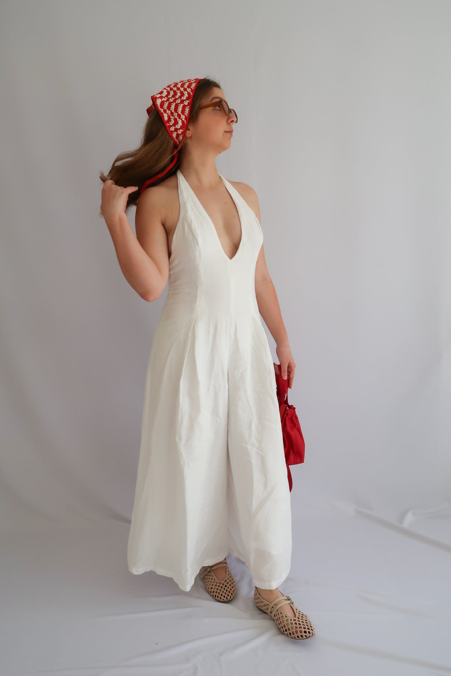 azur linen jumpsuit