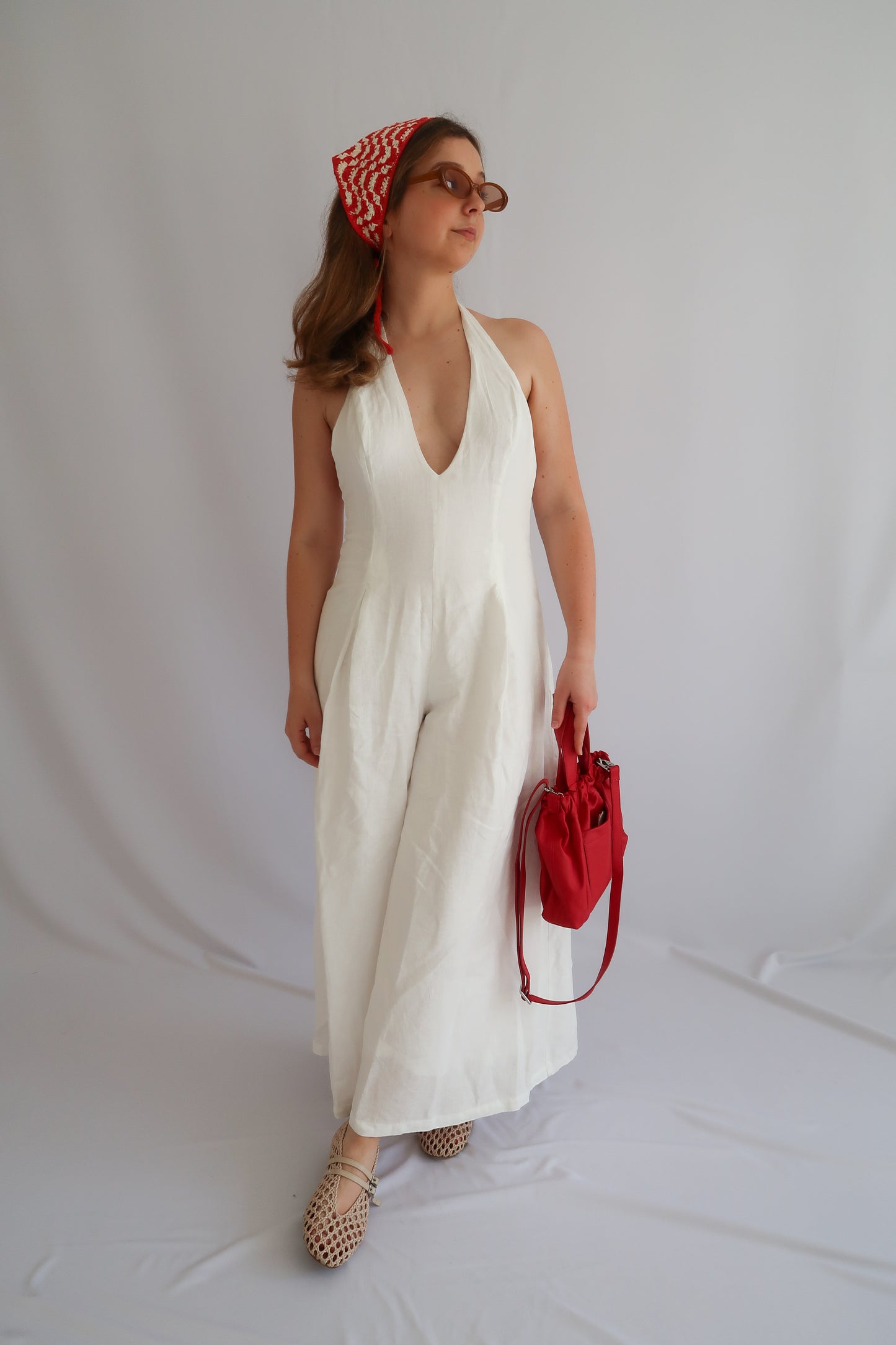 azur linen jumpsuit