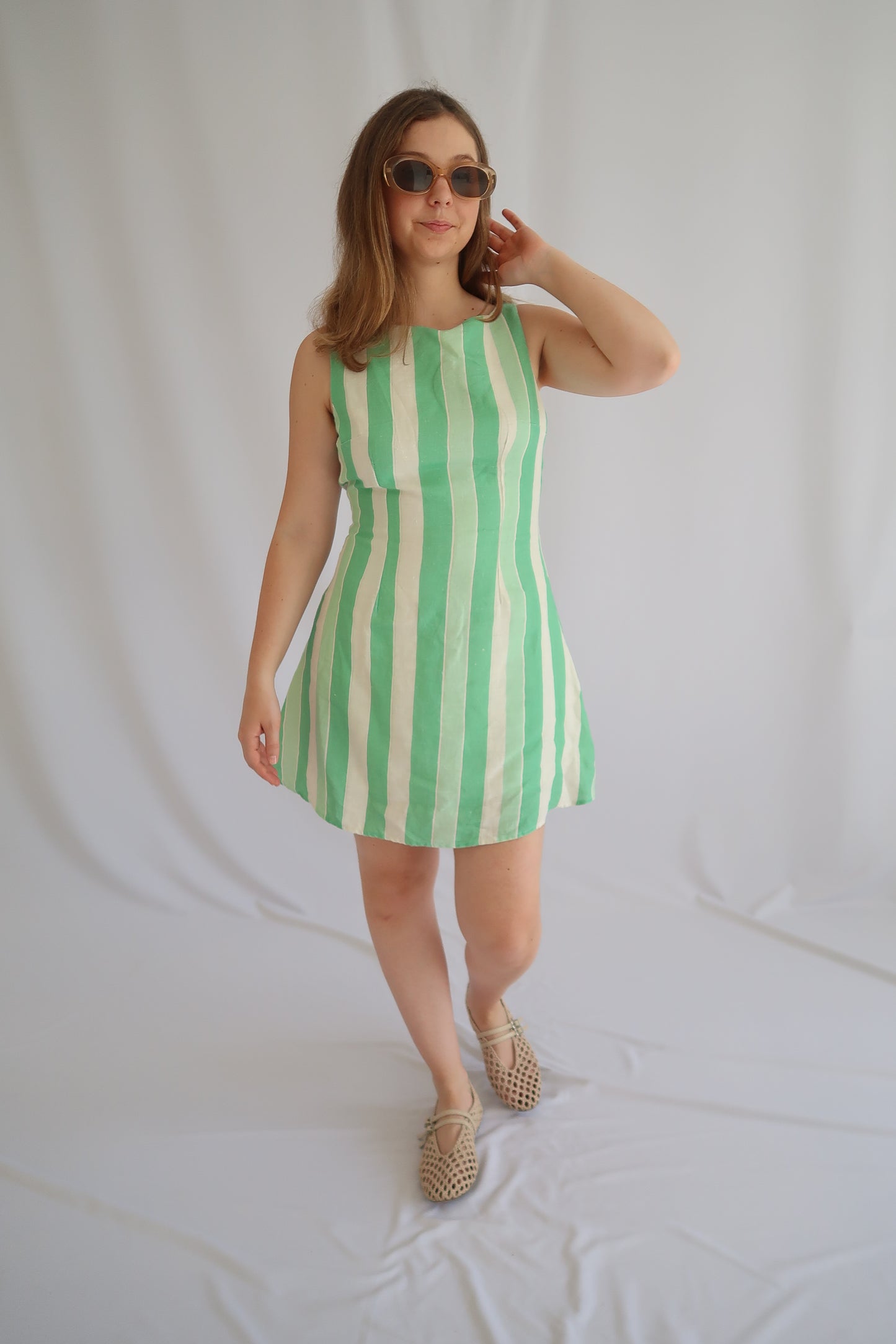 la plage stripe linen dress