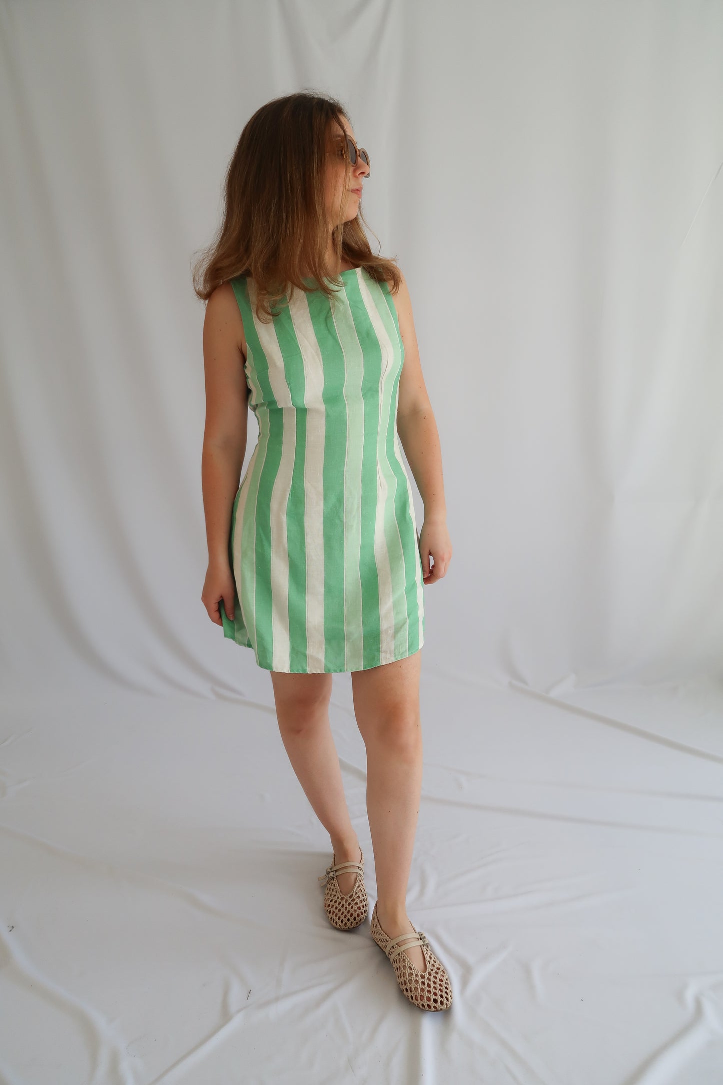 la plage stripe linen dress